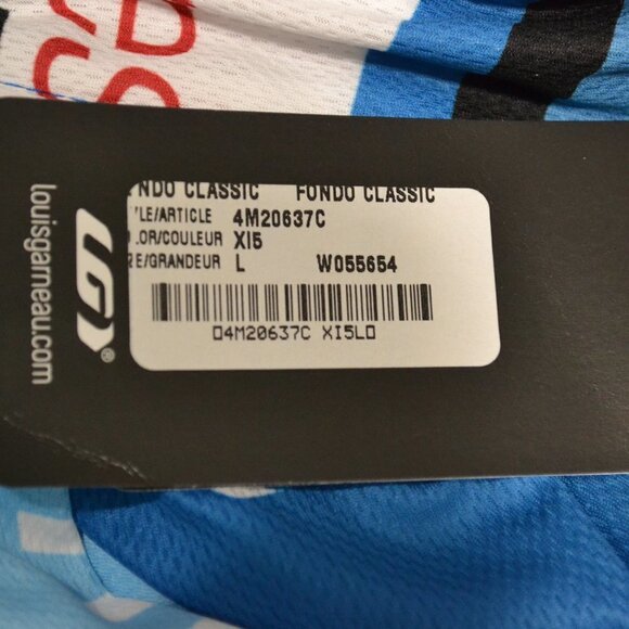 NWT LOUIS GARNEAU | Short Sleeve Cycling Jersey Branded Blue | Sz. S, L, XL - Picture 7 of 10